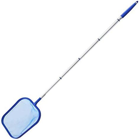 Écumoire de piscine professionnelle, épuisette fine de 1,6 mètre avec manche télescopique pour piscine, spa, jacuzzi, aquarium, bassin de jardin (1,53 m) (1/5)