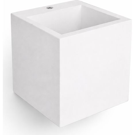 Applique in Gesso Bianco da Parete con Lampadina G9, Luce Up/Down IP20 Design Moderno