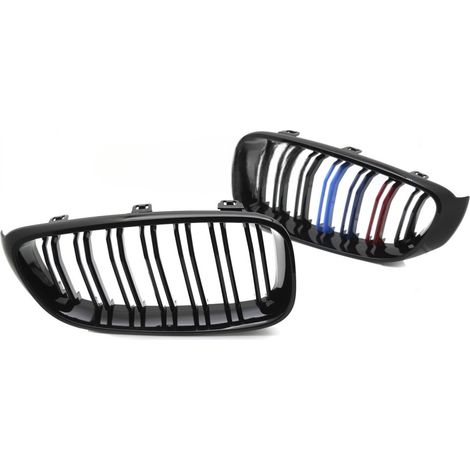 Grille de calandre avant BMW Serie 3 F34 Gran Turismo de 2013 a 2017 Noir brillant + tricolore-42670942 (1/4)