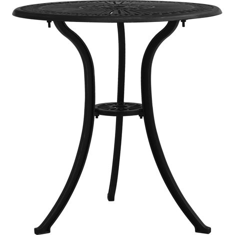Garden Table Black 62x62x65 cm Cast Aluminium vidaXL