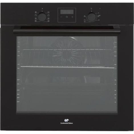 Continental Edison – Four encastrable multifonction 80L – 7200W – 8 positions de cuisson – Minuterie digitale programmable – Verre noir – Dimensions L56 x P55 x H59 cm