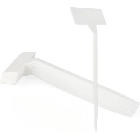 30 etiquetas de plástico de 30 cm, etiquetas para jardín exterior, etiquetas para plantas, etiquetas largas para huerto - Blanco
