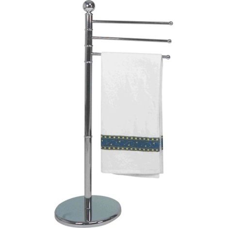 Toallero baño pie 3 brazos crom exclusiv wenko