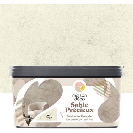 Pittura effetto speciale, Precious Sand MAISON DECO, verde salvia, sabbia, 2l MAISON DECO