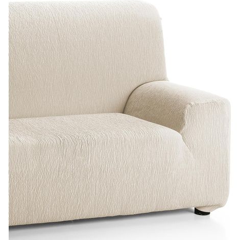 1 Housse de canapé élastique 4 places,jacquard,polyester,coton,ivoire,salon