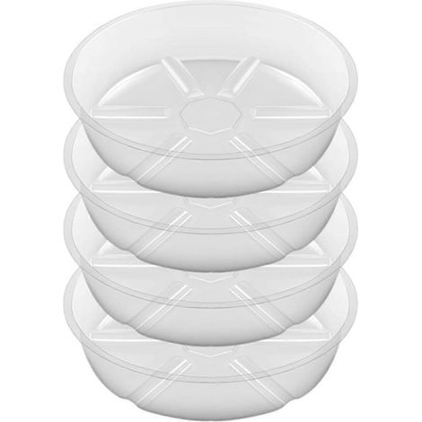 Soucoupe transparente pour plantes, soucoupe en plastique de 20 cm, plateau pour plantes plus épais. (1/5)