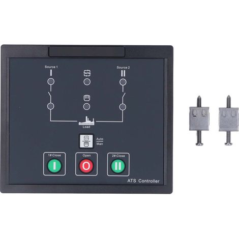 Panneau de commande du générateur : écran LCD rétroéclairé IP65, commutation automatique entre deux types d'alimentation, AC170–277 V (1/5)