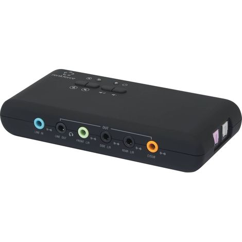 [GEBRAUCHT] B-Ware Renkforce Soundkarte extern 7.1 RF-4355800 Digitalausgang USB Lautstärkeregler