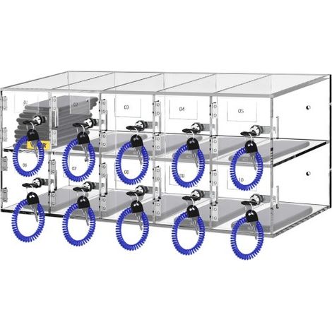 Casier de Rangement pour Téléphone Portable 10 Emplacements (1/5)