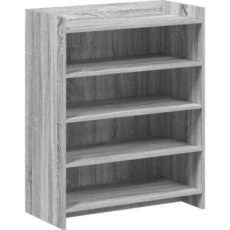 Meuble à chaussures gris Sonoma, dimensions : 73,5 x 36 x 92 cm (1/5)