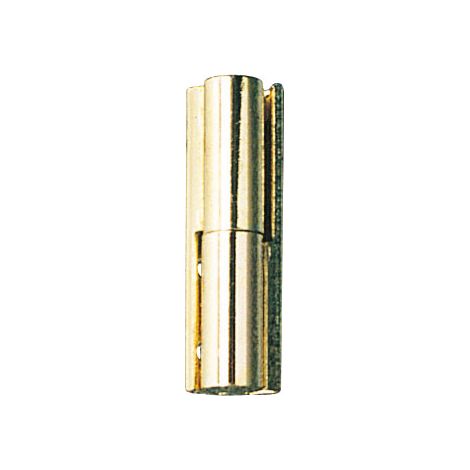 Decayeux – Paumelle cylindrique pour porte et fenêtre – Laiton poli – Longueur 100mm – Pour bois dur et teck – Vissage rapide en série