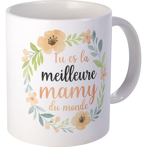 Mug en céramique Tu es la meilleure mamy du monde 35 cl (1/2)