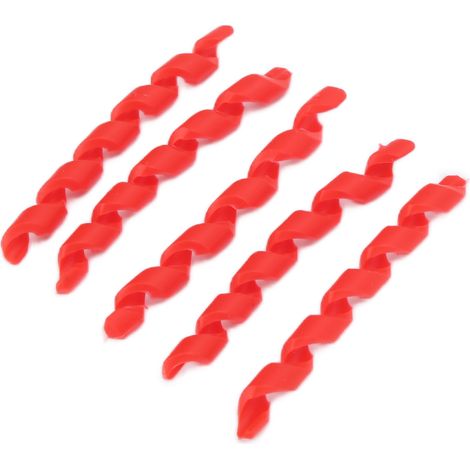 Set mit 5 elastischen TPR-Gummi-Fahrradschnurschonern mit Gewinde, einfache Montage, Fahrradzubehör, rot (1/5)