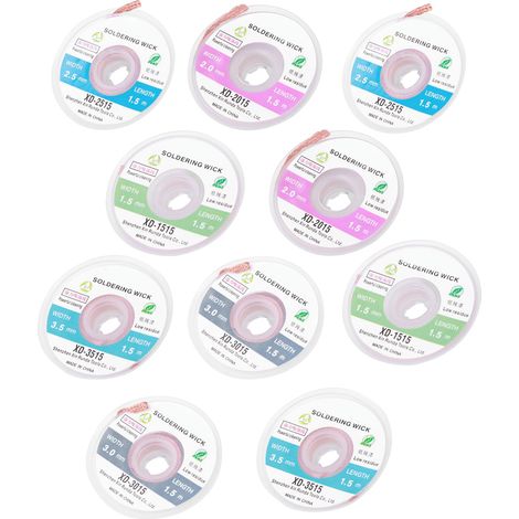 2 kits tresse à dessouder pompe manuelle fil sans résidu nettoyage inutile 1,5 2 2,5 3 3,5 mm (1/5)