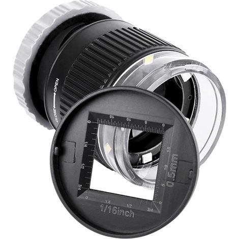 30x Magnifying Glass with 3 LED and 3 UV Lights Pigeon Eye Lens Banknote Checking Magnifier with Scale Magnifying Glass, Optical Glass, Enlargement Tool (1/5)