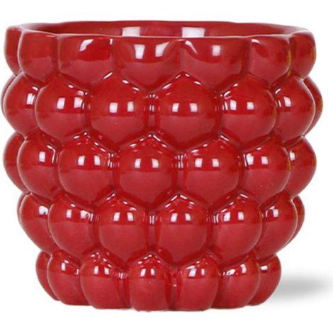 Cache-pot en Céramique Rouge pour Plantes d'Intérieur - Diamètre 12 cm - PANGIVO (1/4)