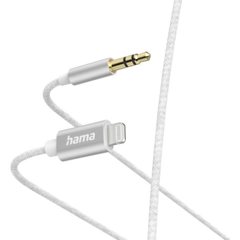 El cable auxiliar Lightning a Jack de 3.5mm en color blanco combina funcionalidad y estilo para ofrecer una experiencia de audio superior. DiseÃ±ado p