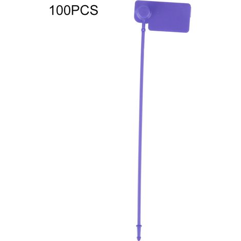 100pcs attaches de câble jetables, marquage d'identification coloré, signes de sécurité, liens auto-verrouillants antivol (Violet) (1/5)
