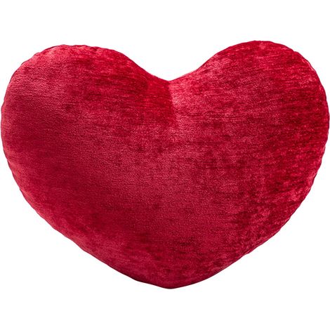 Coussin De Noël - Motif Cœur Rouge Et Rayures Rouges Blancs - Décoration Intérieure Pour Canapé Chambre Bureau - 45 x 45 cm - 1 Pièce (1/5)
