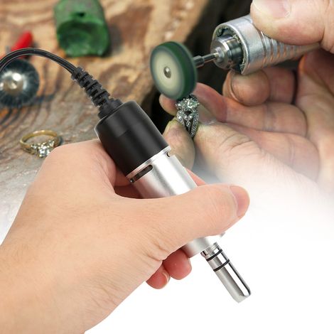 Micromoteur en forme de E de 35 000 tr/min pour laboratoires dentaires et fabrication de bijoux, pièce à main pour micromoteur de polissage, poignée pour perceuse à ongles électrique (1/5)