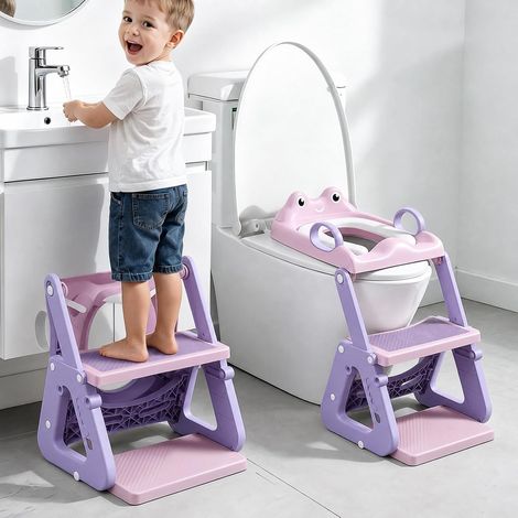 Reducteur Toilette Enfant, 2 en 1 Rehausseur Toilette Enfant (1/5)