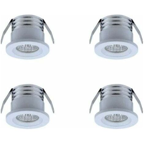 4er Set Mini-Einbaustrahler LED 3W warmweiß Weiß (1/3)