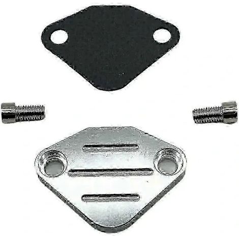Plaque d'obturation de la vanne EGR pour corps de papillon TBI (injection monopoint) compatible GMC Chevy C3500, C1500 et C2500 (argent) (1/5)