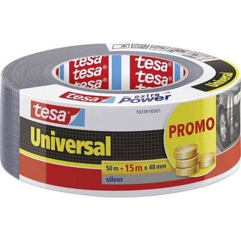 tesa UNIVERSAL 56338-00001-01 Nastro in tessuto Argento (L x L) 65 m x 48 mm 1 pz. (1/5)