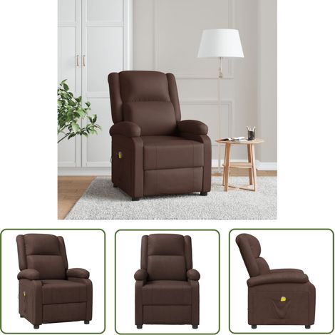 vidaXL Massagesessel Braun Kunstleder (1/5)