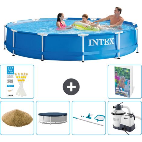 Frame Pool Rund - 366x76 cm - 7-teilig S58