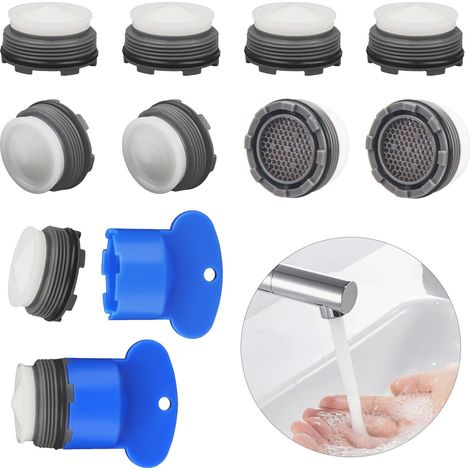 Lot de 10 aérateurs M23.5 pour robinets avec 2 clés - Mousseur,filtre M24 - Compatible avec la plupart des robinets (1/5)