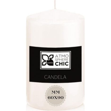 Bougie blanche Ø60 x 90 mm – Longue durée anti-goutte, pour atmosphère relaxante et décoration maison, non parfumée (1/5)