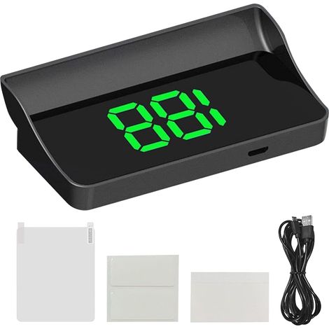 Écran HUD pour voiture - Affichage HUD sur pare-brise - Compteur de vitesse pour SUV, camions, bus, véhicules - Pour gestionnaires de flottes, bus, caravanes professionnelles et (1/5)