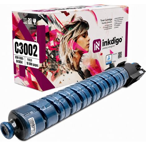 Inkdigo Toner 841654 kompatibel mit Ricoh Aficio MPC3002, MPC3502, MPC3002AD, TÜV-zertifiziert (1/5)