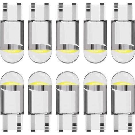 10 Pieces T10 W5W LED 194 Ampoule voiture 12V 6000k(Blanc)COB Ampoule de Remplacement,T10 Ampoule LED W5W,LED Interior Car Lights,Ampoule W5W LED,Ampoules LED Pour Voiture (1/5)