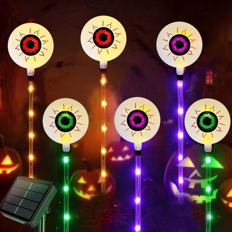 Piquets lumineux LED d'Halloween globe oculaire pour jardin extérieur, lampe décorative extérieure IP65, tension 1,2V DT-51 (1/5)