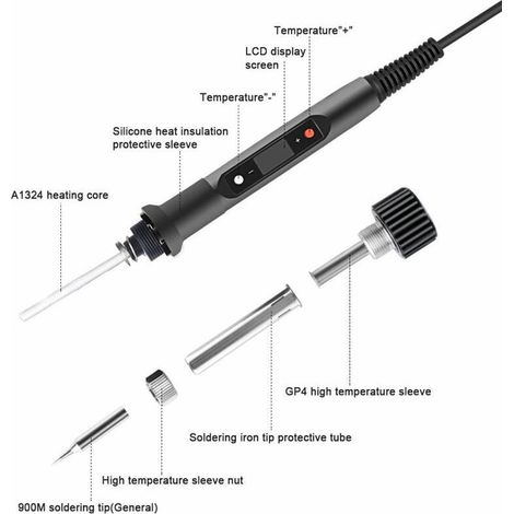 Fer à souder électrique à affichage numérique température réglable fer à souder électrique 80w (220V set image principale) adapté à la salle des outils (1/3)