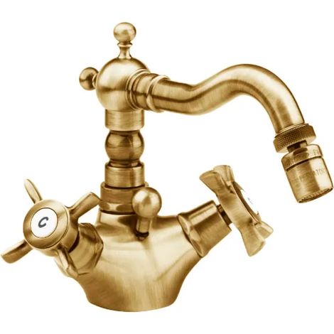 Rubinetto Bidet Monoforo Orientes Bronzato Scarico 11/4 Rubinetterie