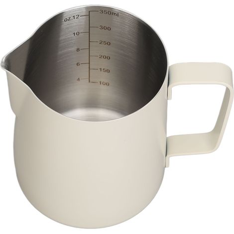 Kaffeekännchen aus Edelstahl mit spitzem Ausguss, 350 ml, weiß (1/5)