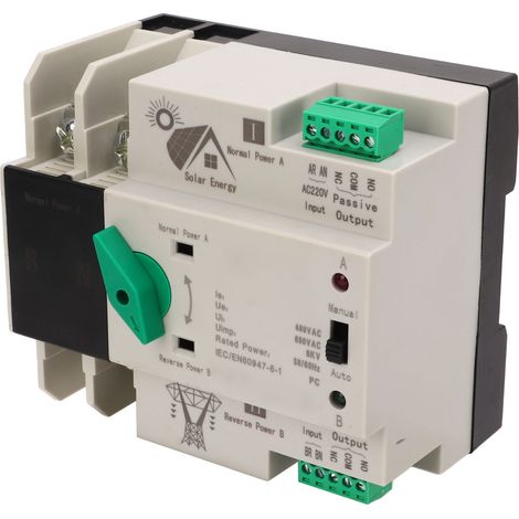 Automatischer Doppelstromschalter, 2P-Millisekundenschaltung, Hochgeschwindigkeitsregler, Photovoltaik-Ausführung, AC 220 V, 63 A (1/5)