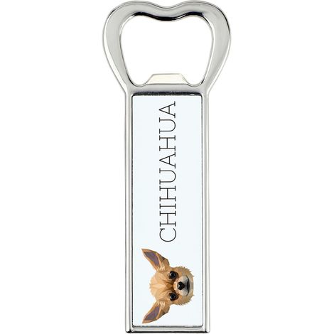 Chihuahua a pelo corto - apribottiglie con foto e scritta per birra Art-Dog (1/5)