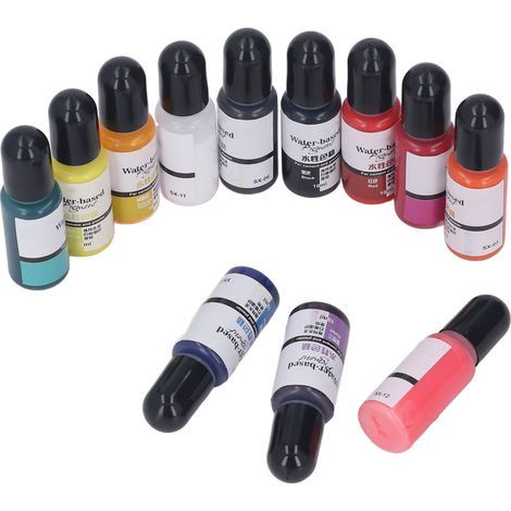12 Farben Epoxidharzpigmente, gleichmäßiger Glanz, DIY-Bastelfarbe für Zementputz (1/5)