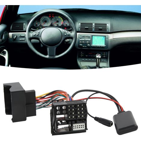 Module Bluetooth pour voiture, adaptateur audio sans fil, câble audio AUX avec microphone, compatible avec BMW Série 3 E46 320, 325, 323, 328, 330, M3 (2002-2006). (1/5)