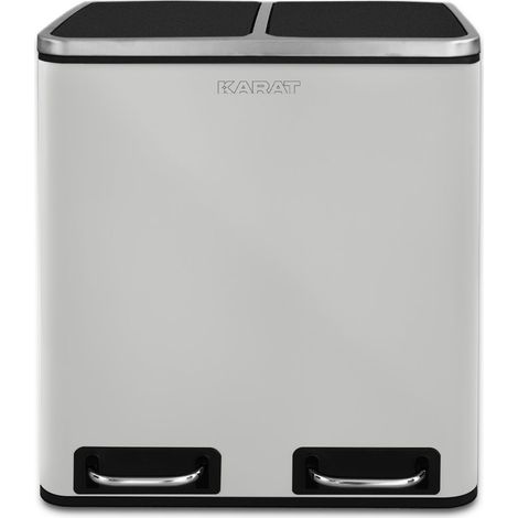 Tretmülleimer Felix Trennsystem Weiß 2 x 30 Liter (60 Liter)