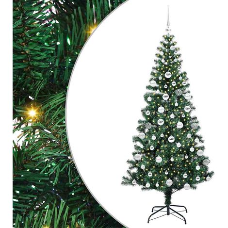Albero di Natale artificiale con luci integrate Verde 180 cm vidaXL (1/5)