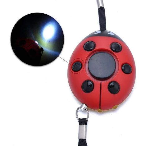 130dB Personal Emergency Alarm, with LED Flashlight, Keychain, Anti-aggression, Purple, for Students/Women/Children/Elderly