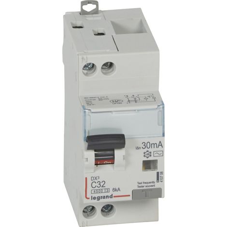 Legrand – Disjoncteur différentiel 32A type AC 30mA – Intensité 230V – Courbe C – 2 modules – Protection des installations électriques