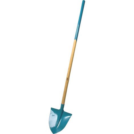 Badile rado azzurro in acciao stampato con punta temprata con manico ft