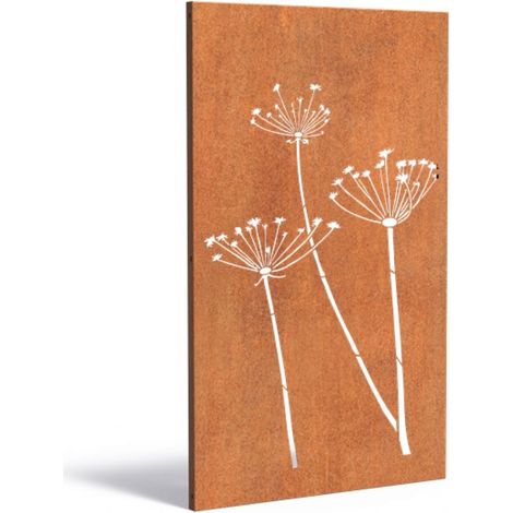 Adezz Paneel Nature CPN4 Cortenstahl 110x180 cm Gartenpaneel Sichtschutz Paneel Deko Wand