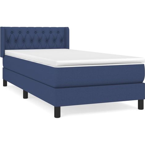 Maison Exclusive - Giroletto a Molle con Materasso Blu 90x200 cm inTessuto